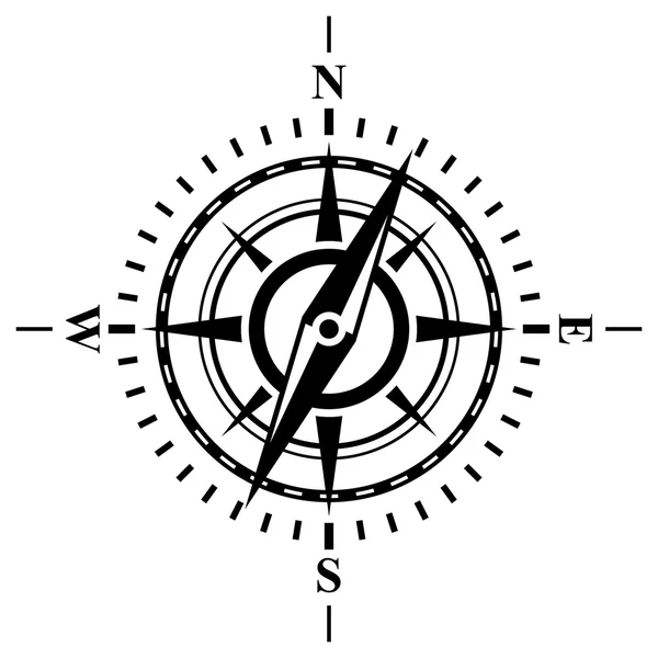 Kompas s Větrná růžice. — Stockový vektor