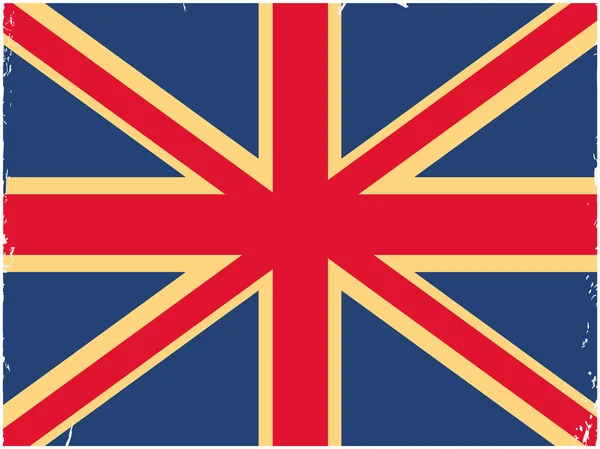 Shabby Bandera británica — Vector de stock