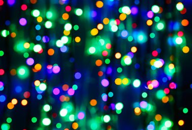 Çok renkli bokeh daire arka plan (aydınlatma garland decorat