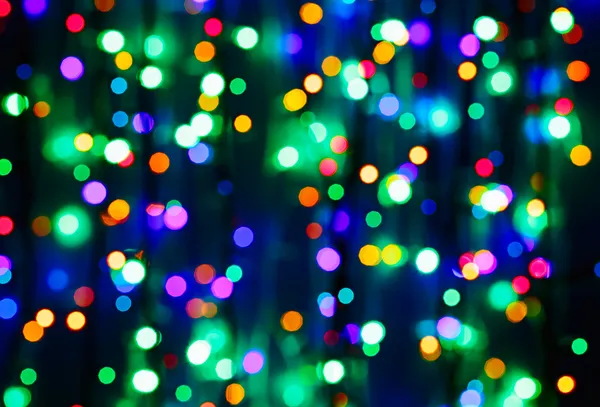 Multicolor bokeh círculo fundo (iluminação guirlanda decorat — Fotografia de Stock