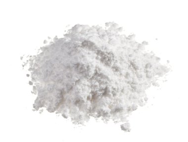 Cocaine drugs heap isolated on white, close up view