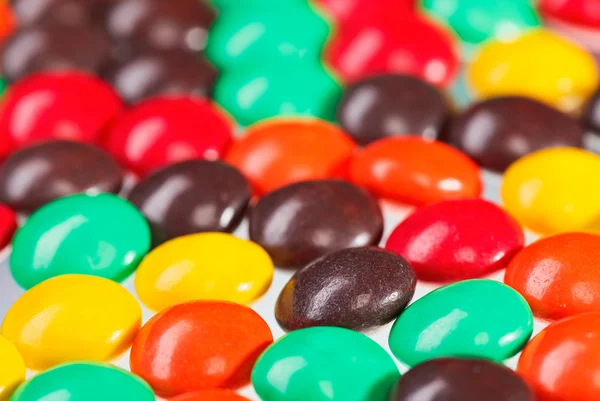 Multicolor bonbon doces (balas de bola) fundo de comida, close-up — Fotografia de Stock