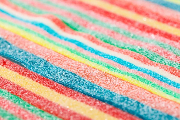 Multicolor gummy candy (licorice) sweets closeup food background — Stock Photo, Image