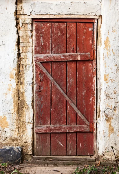 Old wooden plank vintage door — Stock Photo, Image