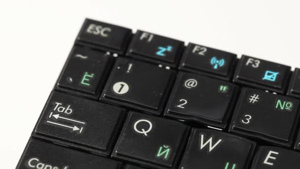 Derretimiento del teclado del ordenador (dañado ) — Vídeos de Stock