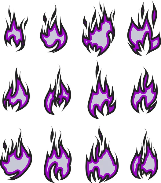 Violet fires — Stock Vector