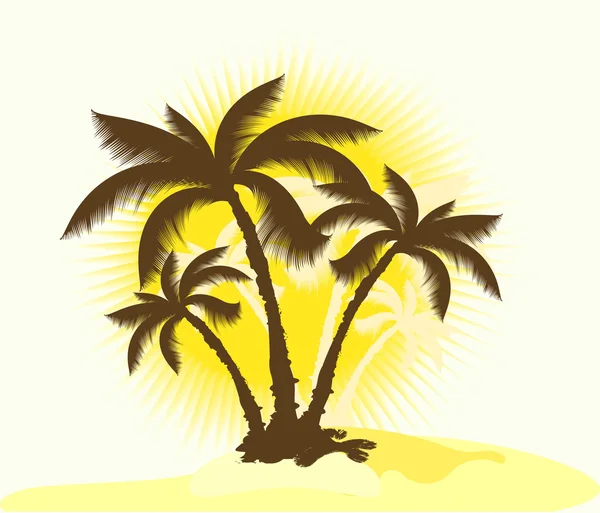 装饰性棕榈树. — 图库矢量图片