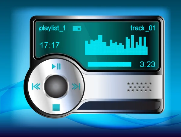Media player na světelné pozadí. — Stockový vektor