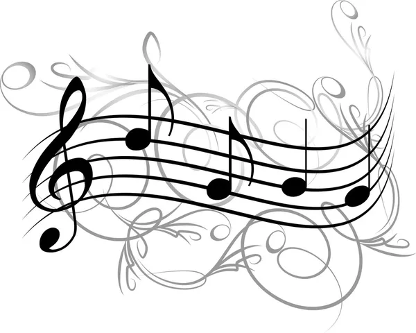 Notas musicales para tu diseño . — Vector de stock