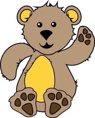 Oyuncak ayı. Vektör illüstrasyonu