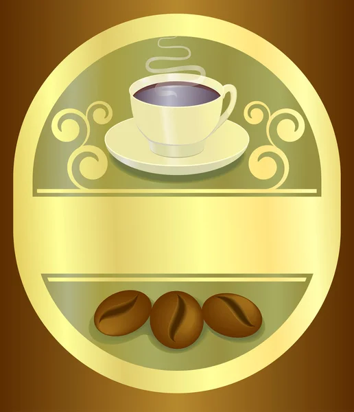 Coffee label. — Stock Vector