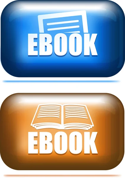 Pair of ebook icon button. Vector illustration. — Stock Vector