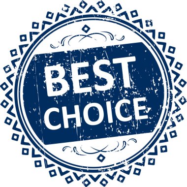 En iyi seçim lastik damga. vektör çizim.