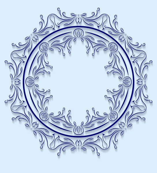 Design de cercle bleu en coupe de style papier. Illustration vectorielle . — Image vectorielle