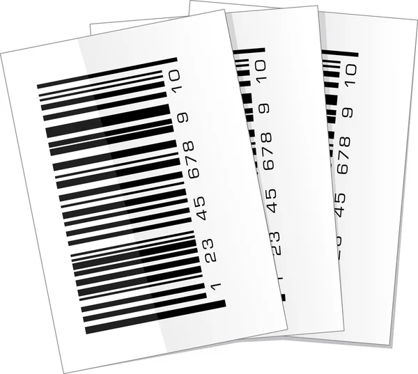 Set of three barcode labels — Stock Vector