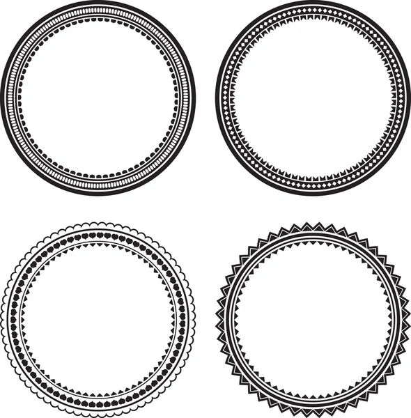 Set of 4 round frames — Stock Vector