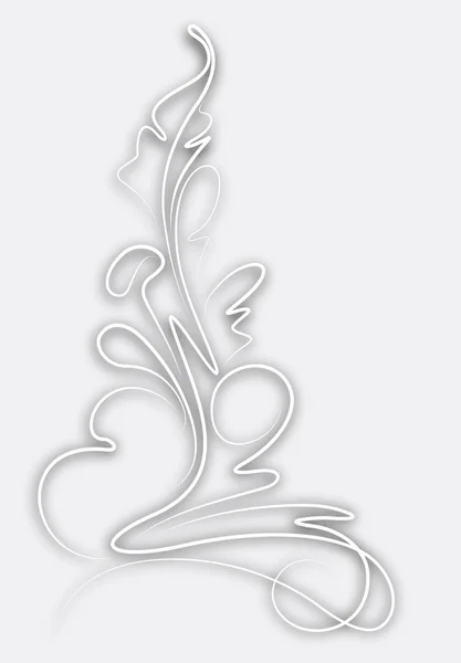 Papier floralen Zweig im Schnitt von Papier Stil — Stockvektor