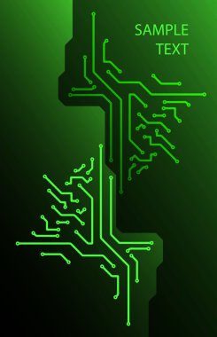 arka planda metin stiliyle pcb düzeni