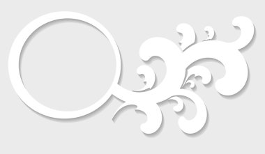 Kağıt tarzı kağıt oval çerçeve içinde kesmek