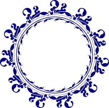 marco decorativo redondo para su diseño.