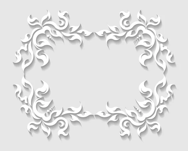 Paper frame in cut of paper style — Stock Vector