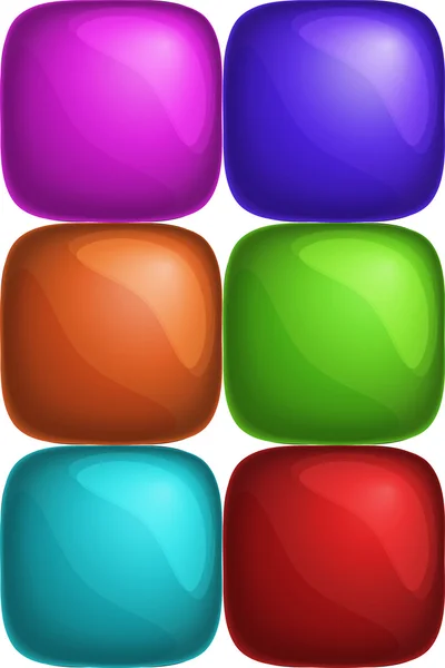 Set of glossy button icons for your design — Stock Vector