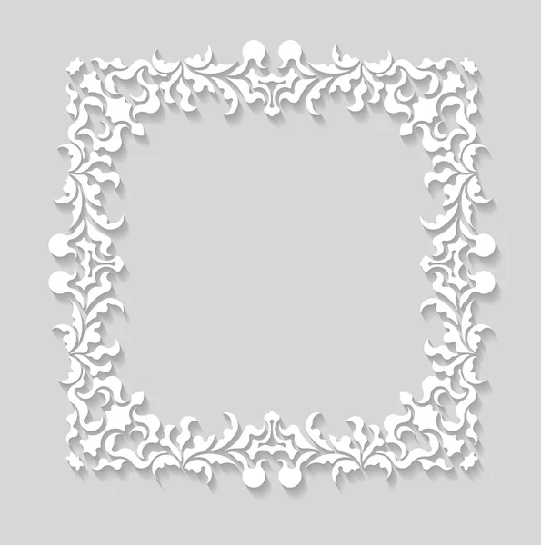 Paper frame in cut of paper style — Stock Vector