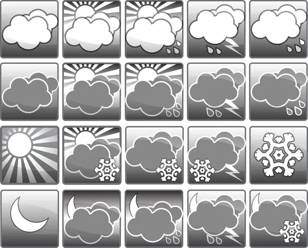 组的天气图标 — 图库矢量图片