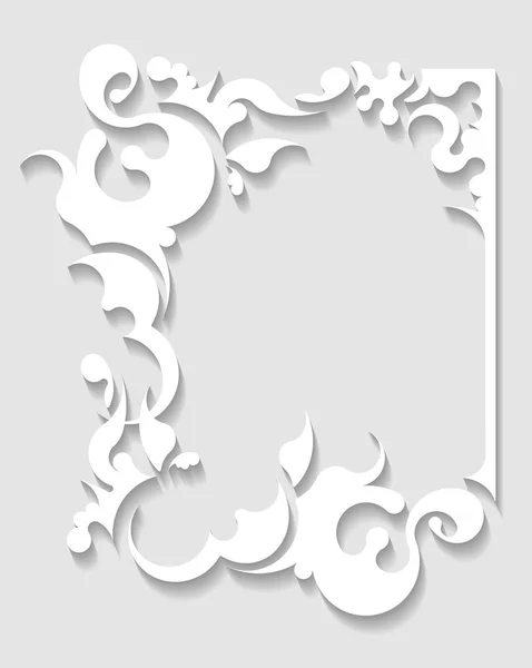 Papier frame snit van papier stijl — Stockvector