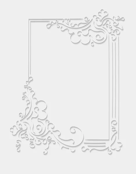 Paper frame in cut of paper style — Stock Vector