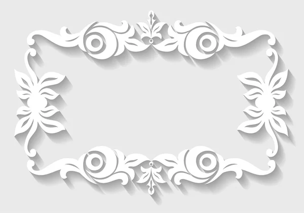 Paper frame in cut of paper style — Stock Vector