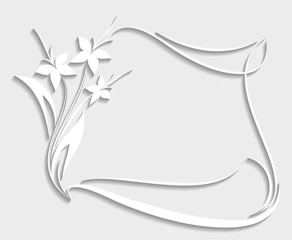 Cadre en papier dans le style de coupe de papier — Image vectorielle