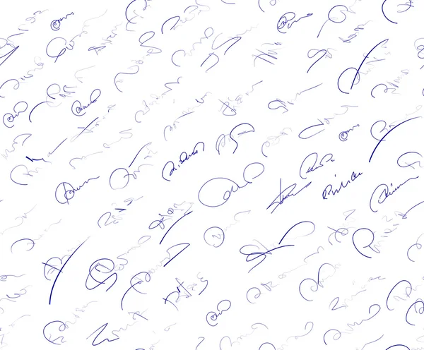 Fond abstrait sans couture avec signatures — Image vectorielle