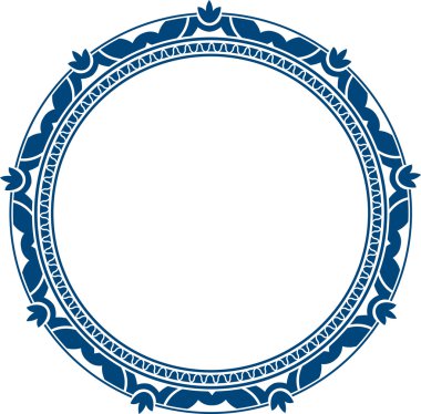 Vintage round frame clipart