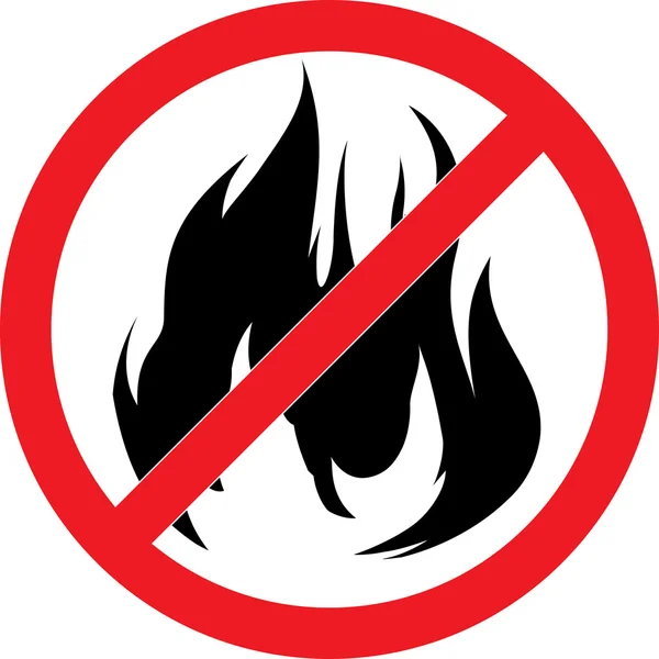 Παρακαλώ μην ξεκινήσει μια φωτιά — Διανυσματικό Αρχείο