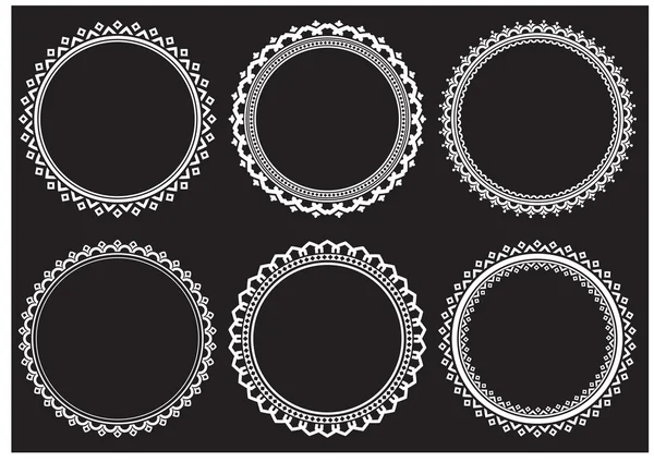 Reihe von runden Rahmen — Stockvektor