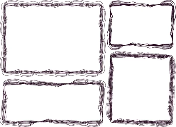 Set 4 grunge frames — Stockvector