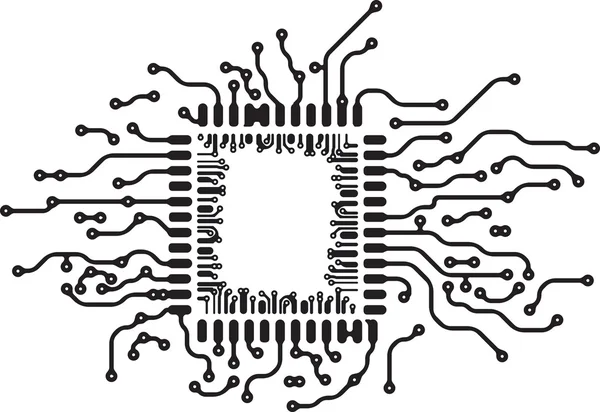 Pcb レイアウト スタイルで抽象的な背景 — Stock vektor