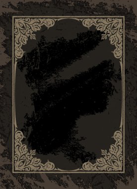 Vintage grunge koyu arka plan karede