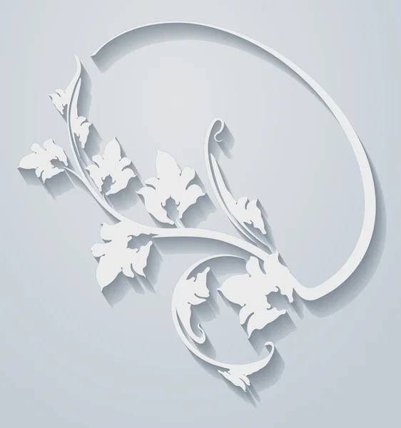 Cadre ovale en papier découpé de style papier — Image vectorielle
