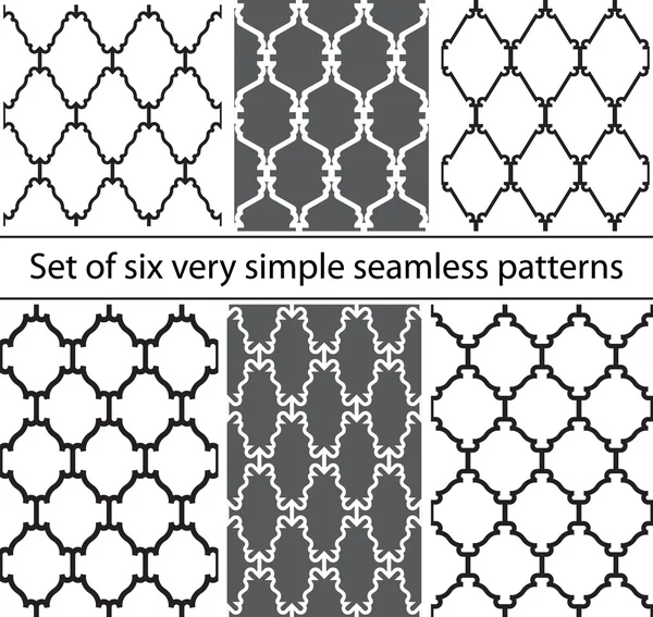 6 매우 간단한 완벽 한 패턴의 집합 — 스톡 벡터