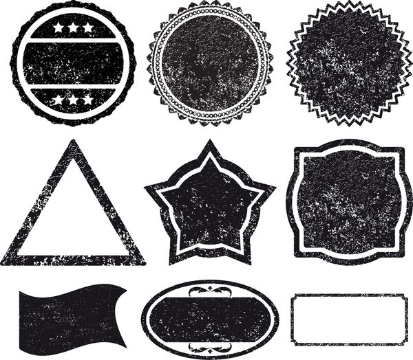 Set 9 rubber stamp template