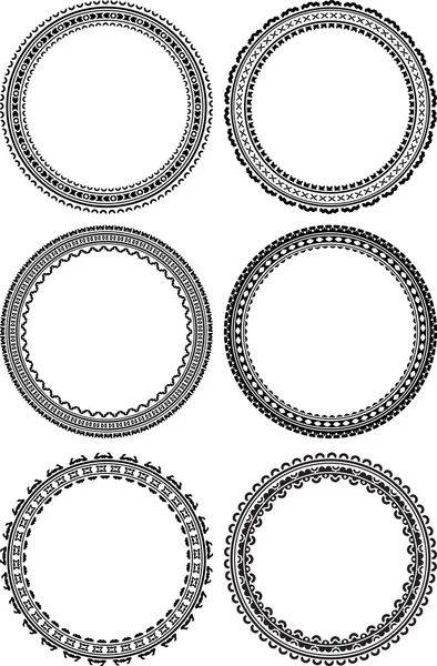 Reihe von runden Rahmen — Stockvektor