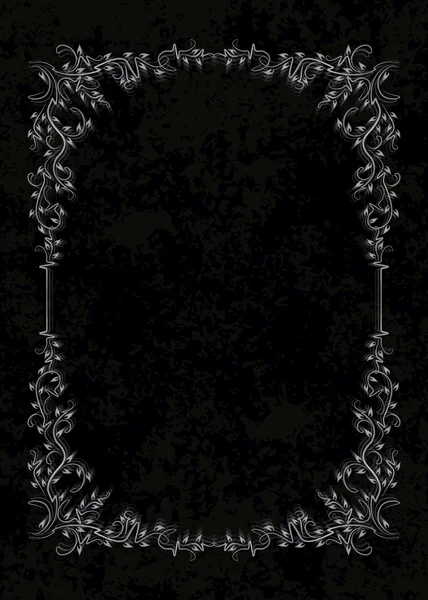 黒の背景にビンテージ フレーム — ストックベクタ