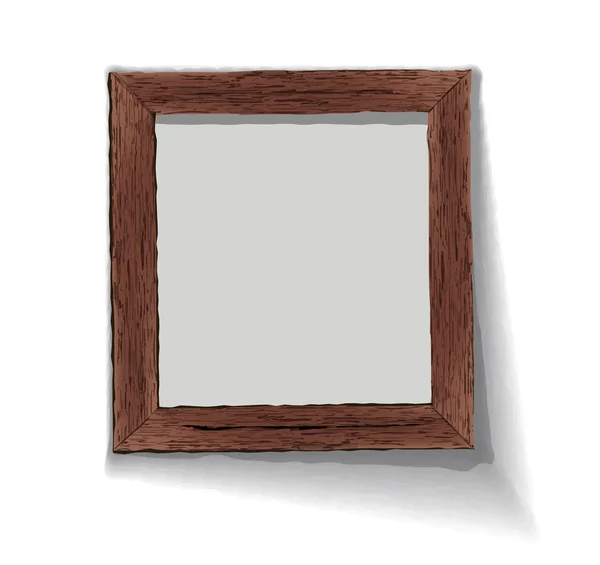 Old wooden frame. Vector illustration. — Stock Vector