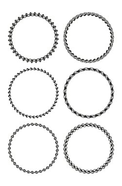 altı yuvarlak çerçeve kümesi