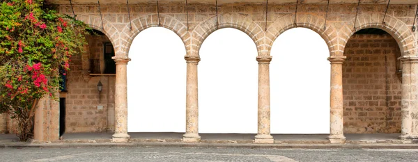 Історична будівля з ізольованими арками — стокове фото
