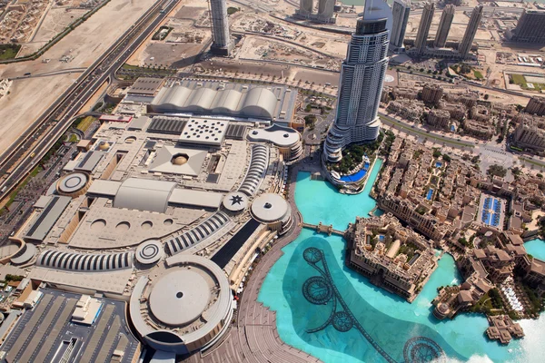 Vista dall'alto sul centro di Dubai — Foto Stock