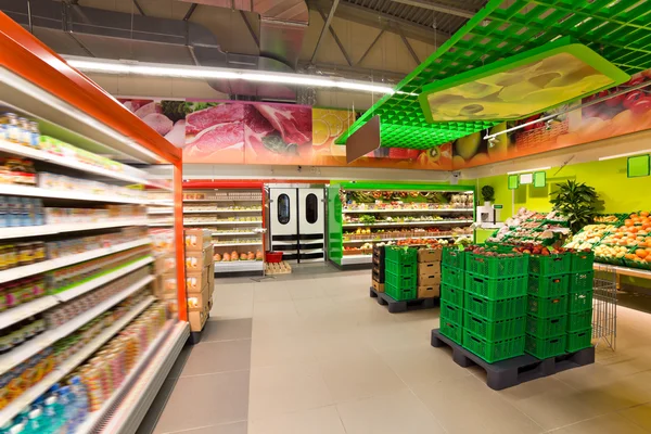 Shelves with products — Stock Photo, Image