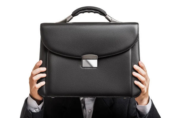 Businessman hand holding briefcase — Stock Photo, Image